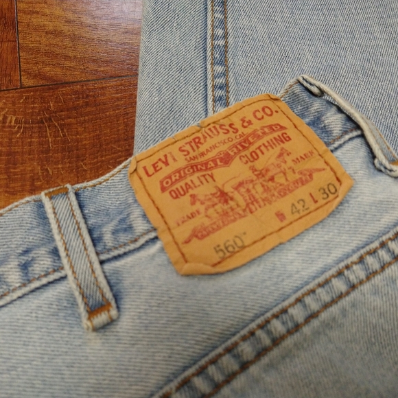 Vintage Levi's 560 Comfort Fit Light Blue Jeans Men's Size 42 - Picture 6 of 6